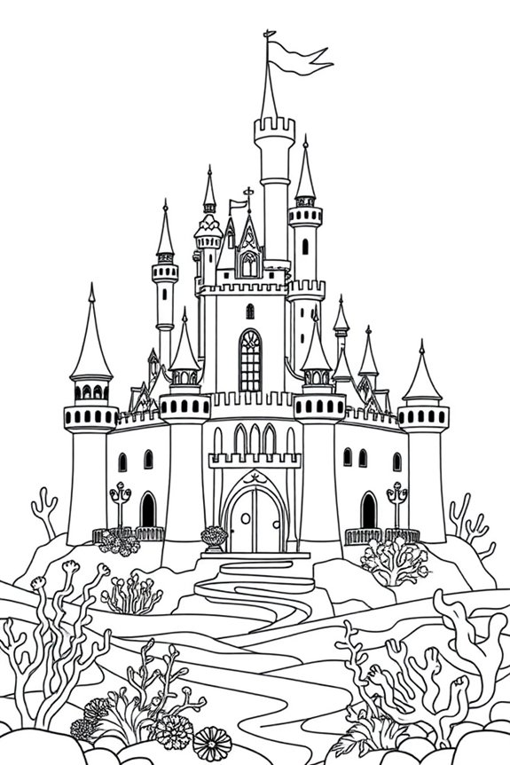 Ariels Schloss Ausmalbild