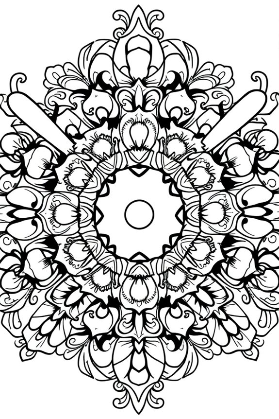 Baseball Mandala Ausmalbild