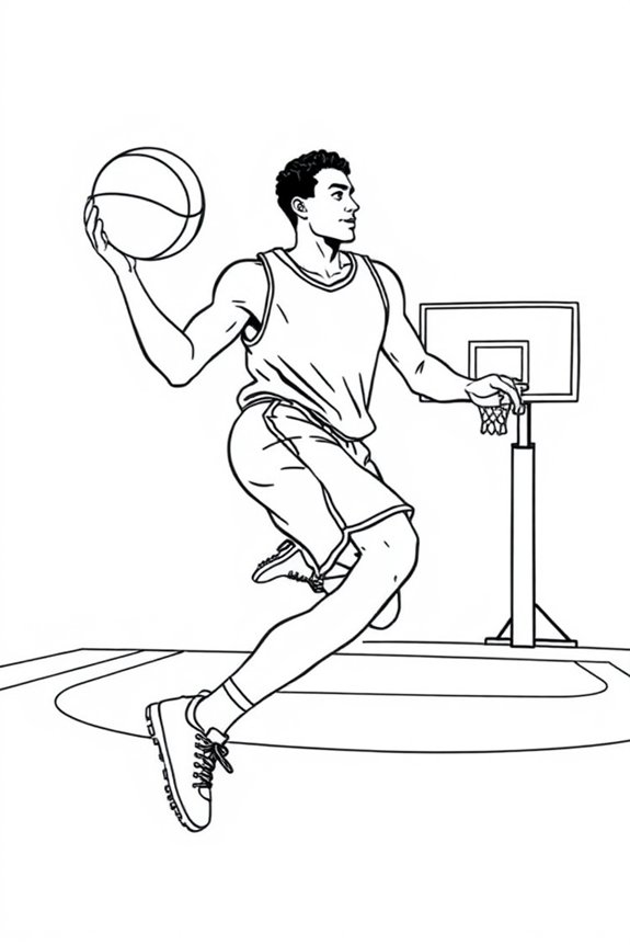 Basketball-Star Ausmalbild