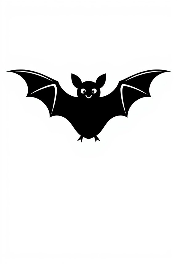 Fledermaus-Silhouette Ausmalvorlage