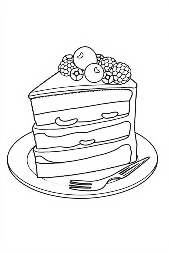 Beerenkuchen Ausmalbild