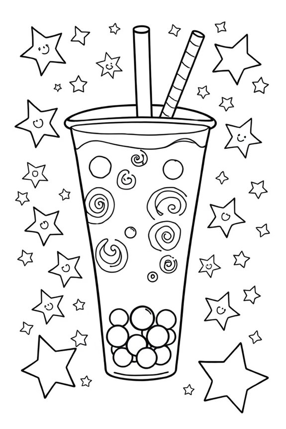 Boba-Tee-Ausmalbild