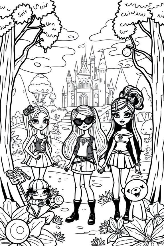 Bratz Abenteuerzeit Ausmalbild