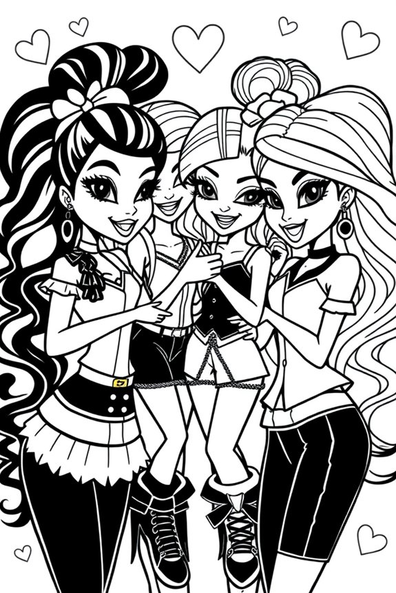 Bratz beste Freundinnen Ausmalbild