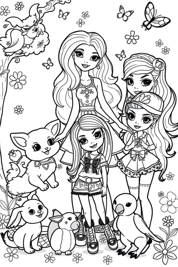 Bratz süße Tier Malvorlage
