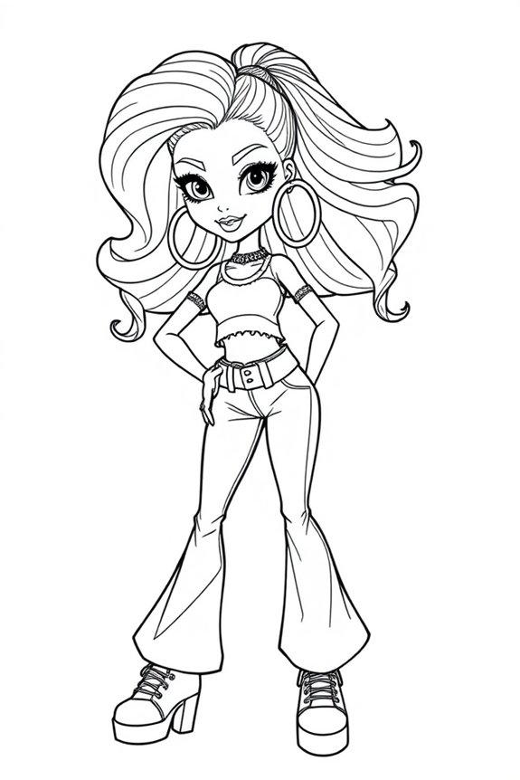 Bratz-Puppen-Ausmalbild