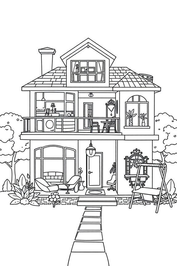 Bratz Traumhaus Ausmalbild