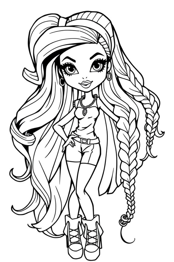 Bratz Frisuren Ausmalbild