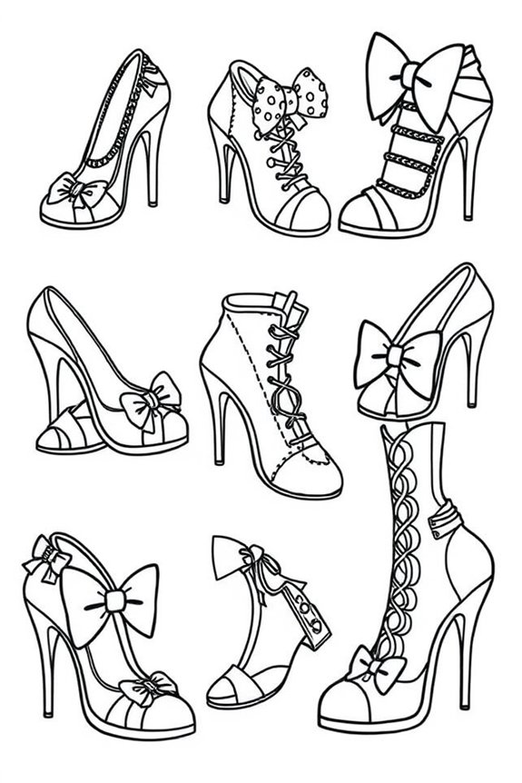 Bratz stylische Schuhe Ausmalbild