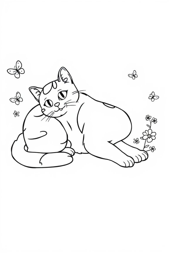 Calico-Katzen-Malvorlage
