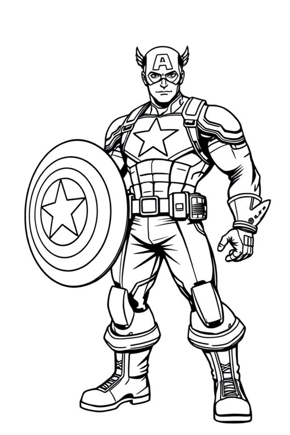 Captain America Ausmalbild