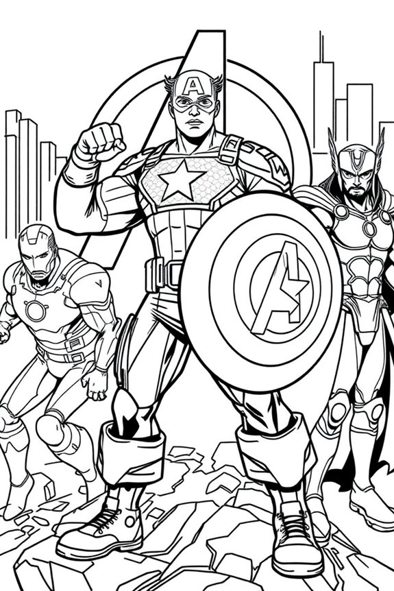 Captain America Ausmalbild