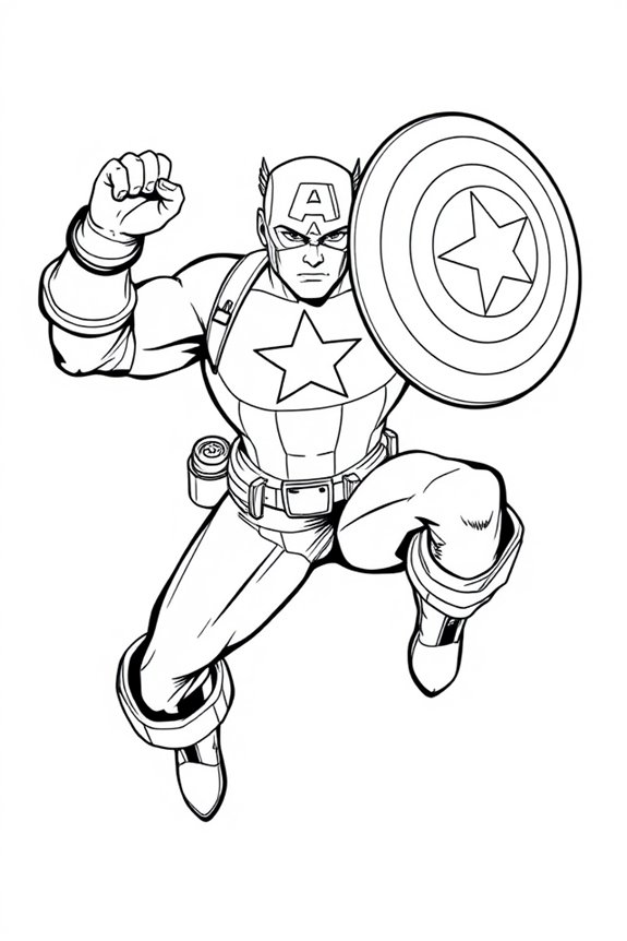 Captain America Ausmalbild