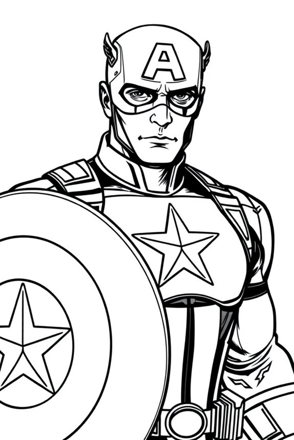 Captain America Ausmalbild