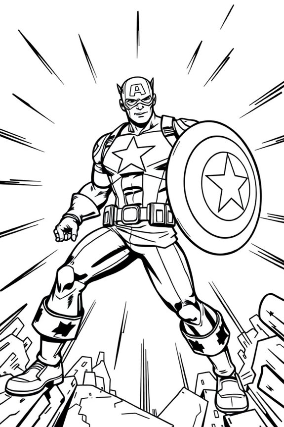 Captain America Ausmalbild
