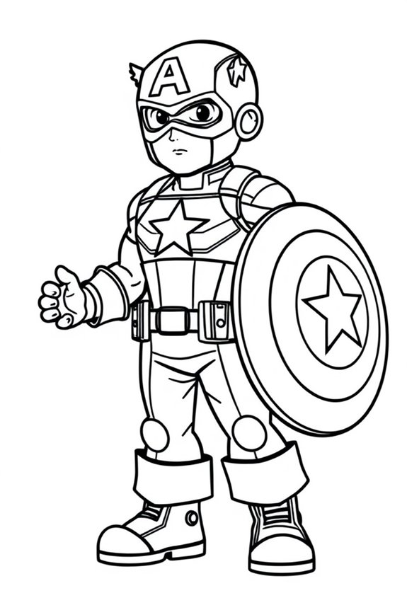 Captain America Ausmalbild