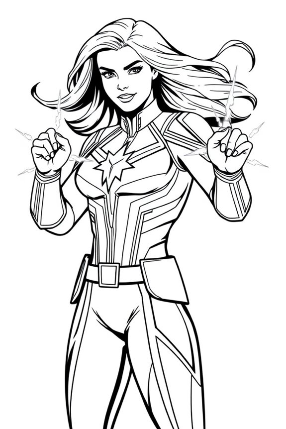 Captain Marvel Ausmalbild
