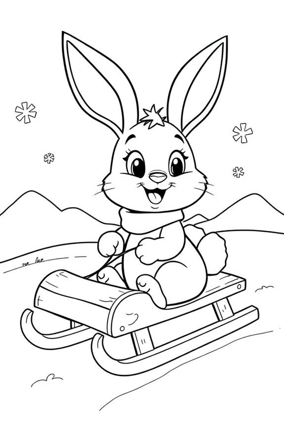 Cartoon-Hase mit Hammer