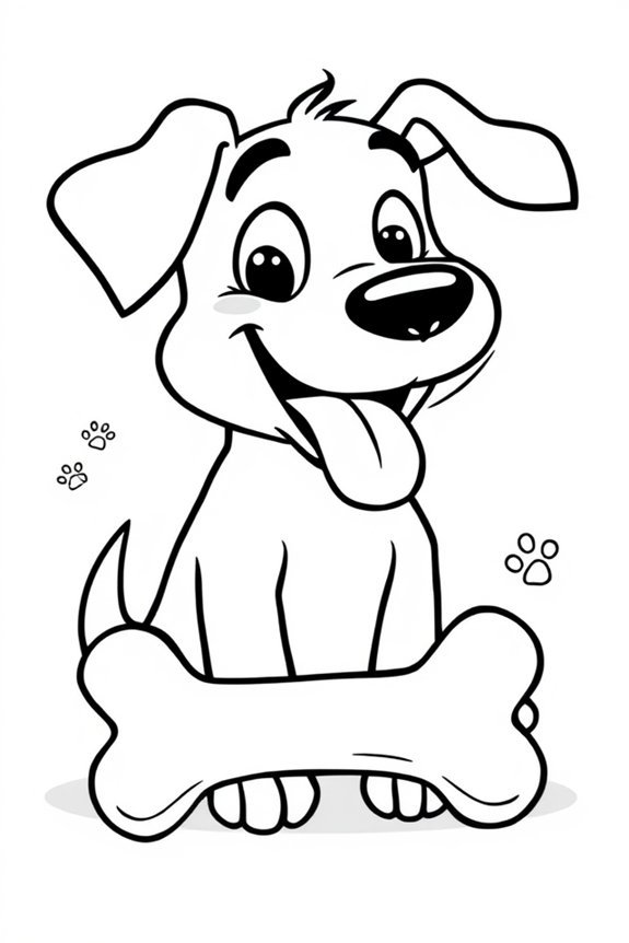 Cartoon-Hund Ausmalbild