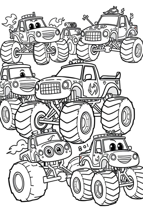 Charmanter Monstertruck Ausmalbild