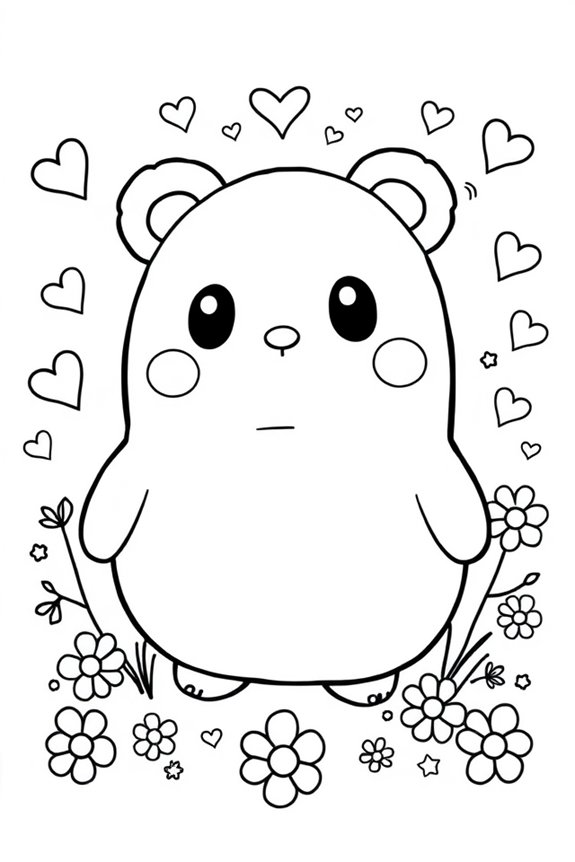 Charmante Squishmallow Ausmalvorlage