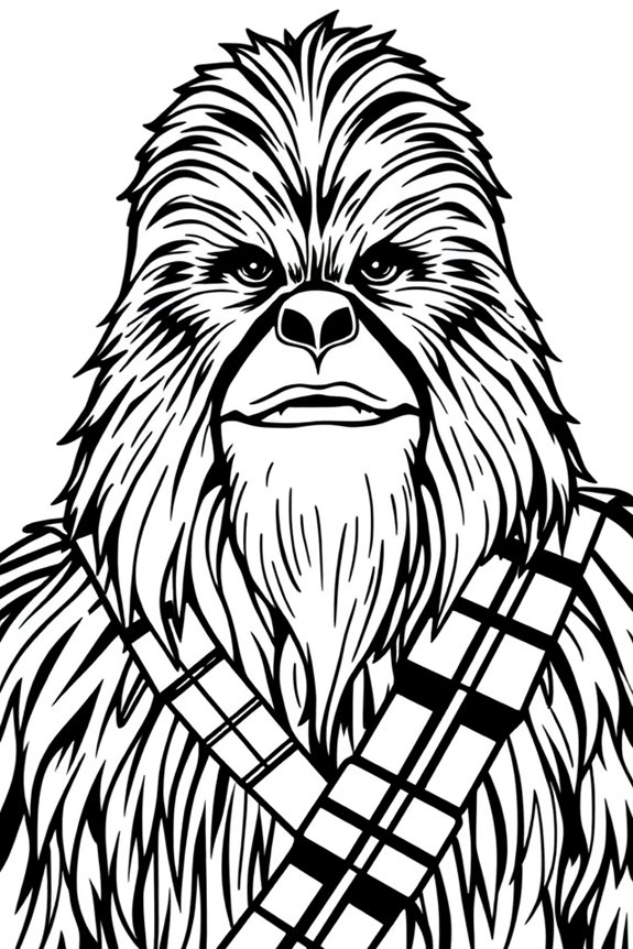 Chewbacca Ausmalbild herunterladen