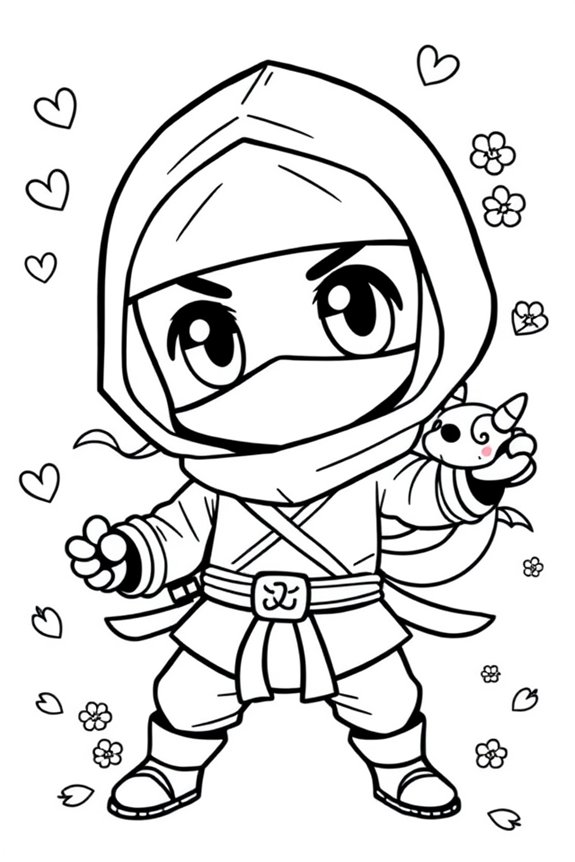 Chibi Ninja Ausmalbild