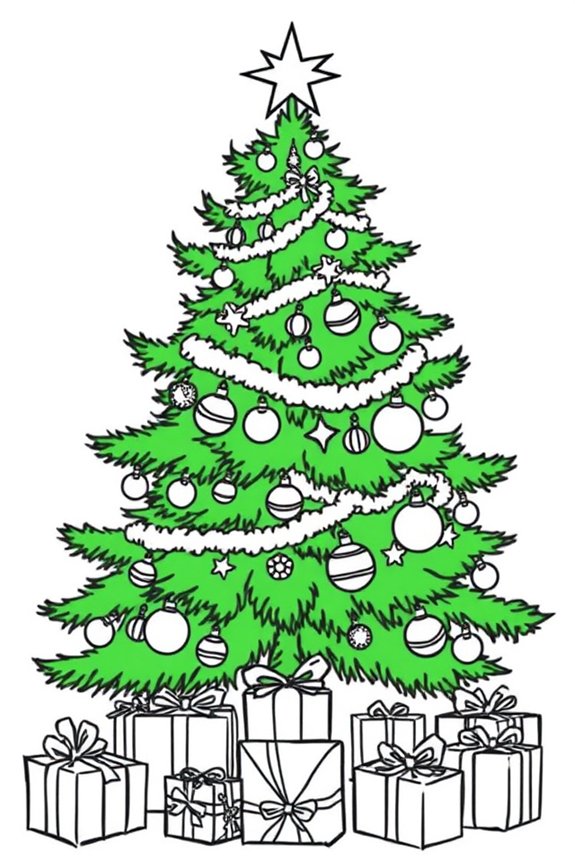 Weihnachtsbaum Ausmalbild