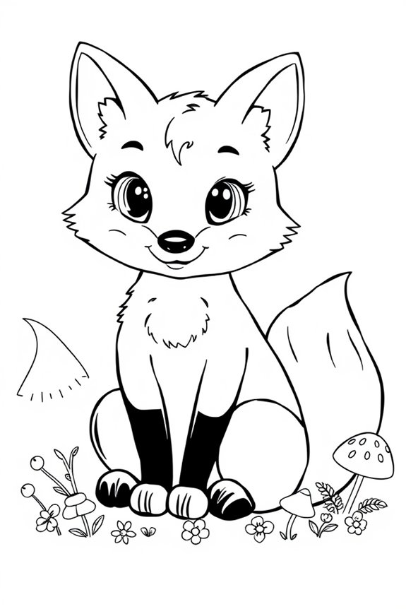 pummeliger Fuchs Ausmalvorlage