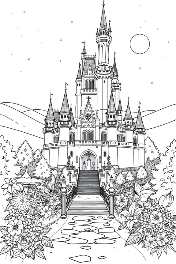 Aschenputtel Schloss Ausmalbild
