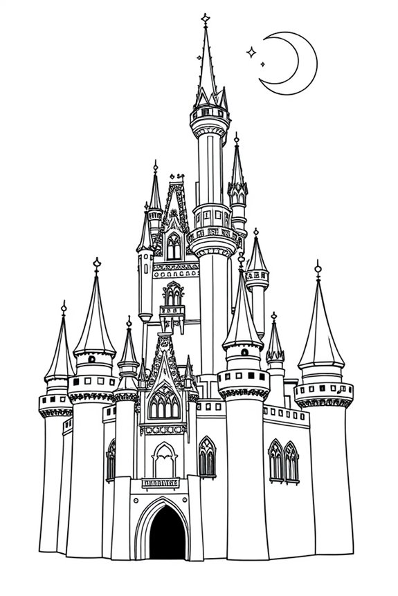 Aschenputtel Schloss Ausmalbild