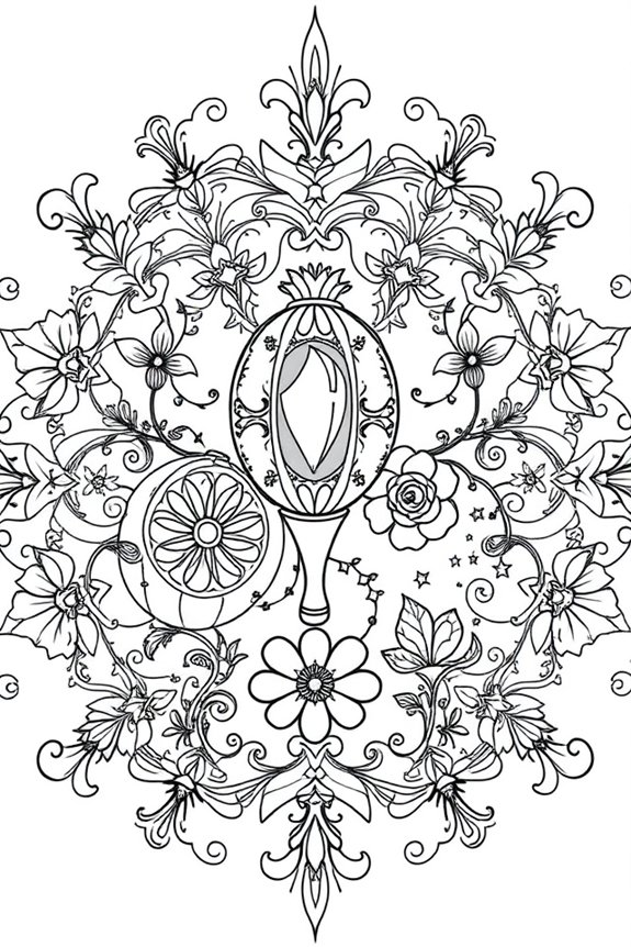 Cinderella Mandala Ausmalbild
