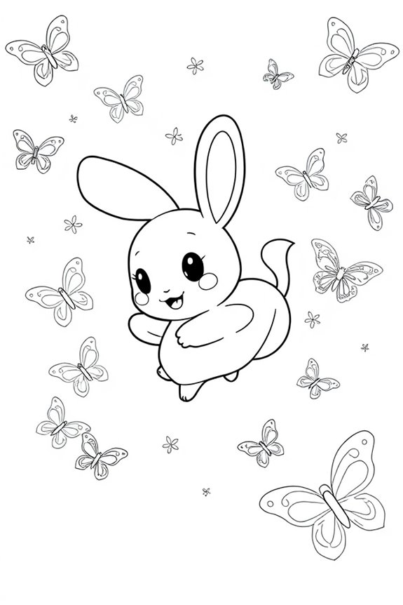 Cinnamoroll Schmetterling Ausmalbild