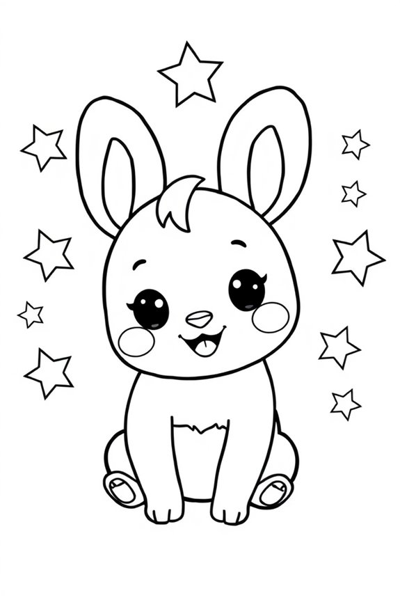 Cinnamoroll Ausmalbild Sterne