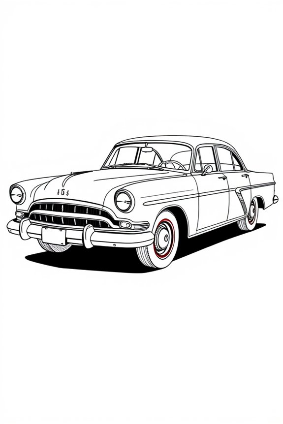 Klassische Limousine Ausmalbild
