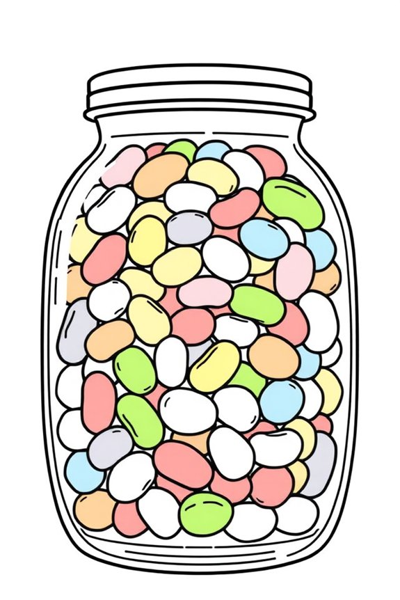 buntes Jelly-Bean-Muster