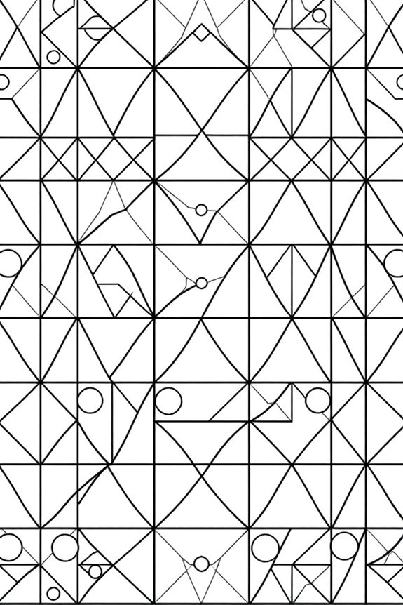 kreative geometrische Ausmalvorlage