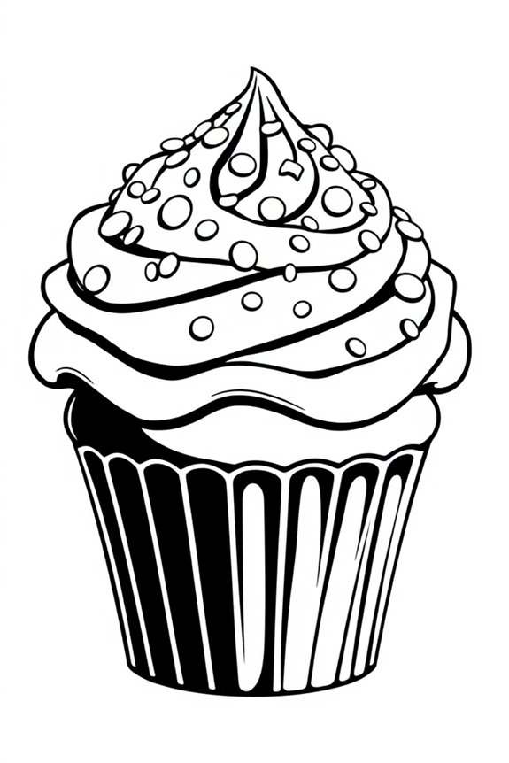 Cupcake Ausmalbild herunterladen