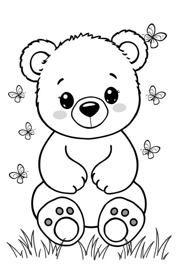 süßer Babybär Ausmalbild