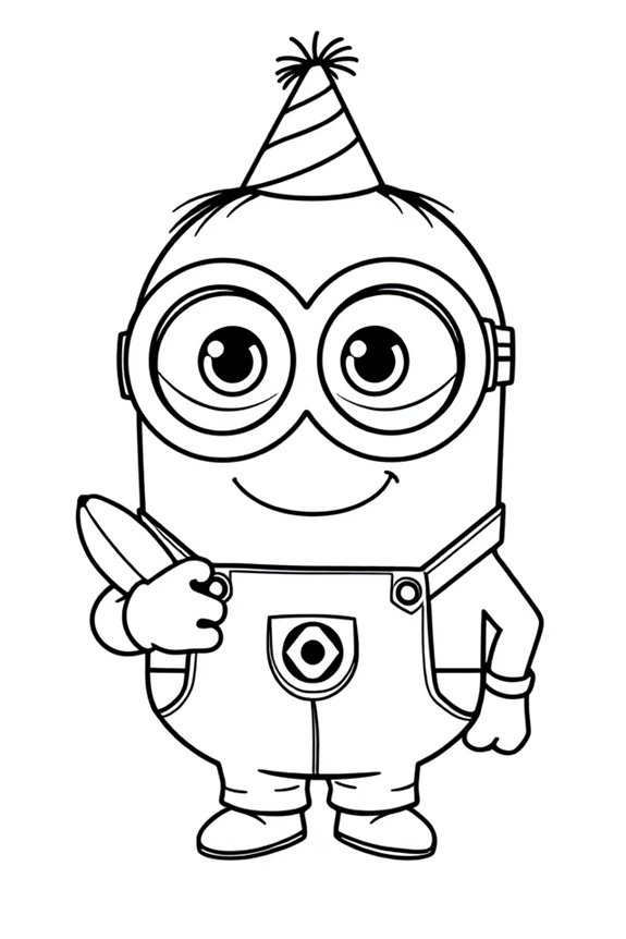 niedliche Baby-Minions Ausmalbild