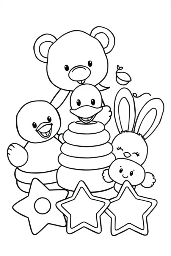 süßes Babyspielzeug Ausmalbild
