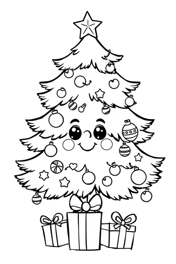 niedlicher Cartoon-Weihnachtsbaum