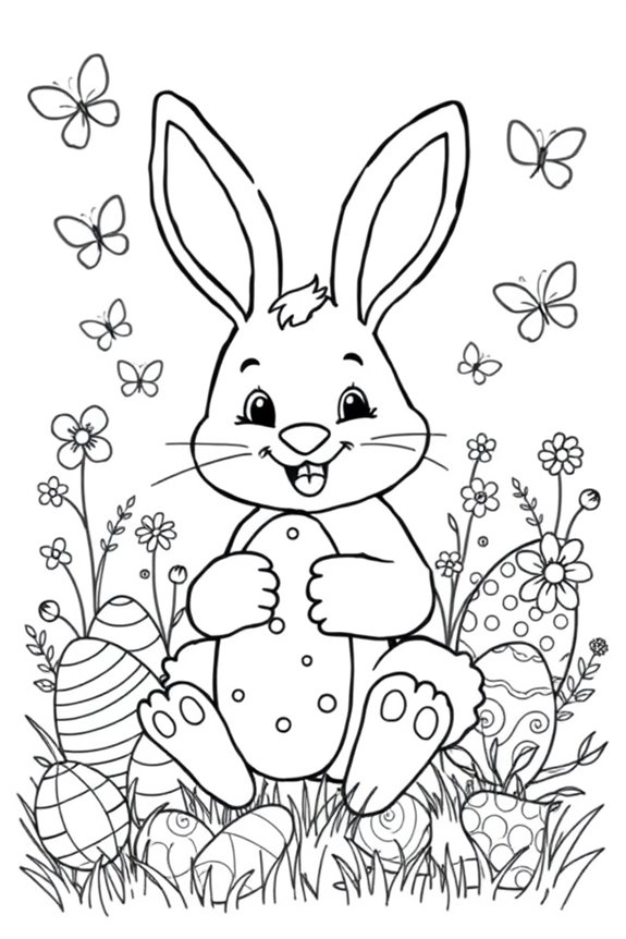 niedliche Ostern Hase Malvorlage