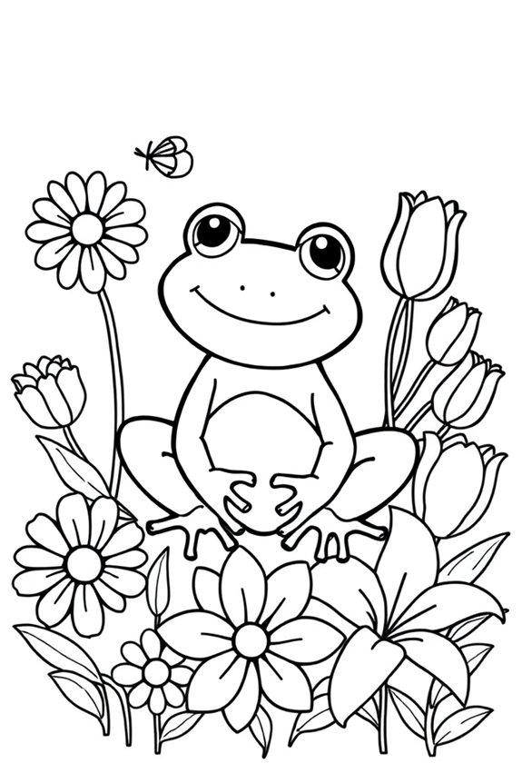 niedliche Frosch Ausmalbild