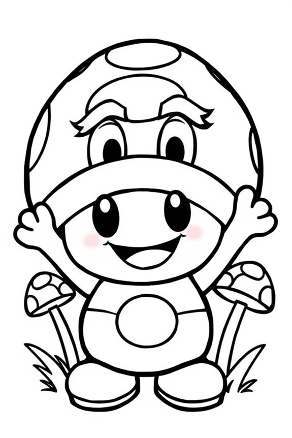 niedliche Goomba-Ausmalvorlage