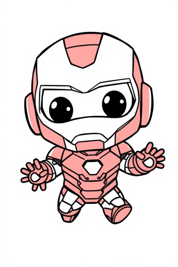 süße Iron Man Malvorlage