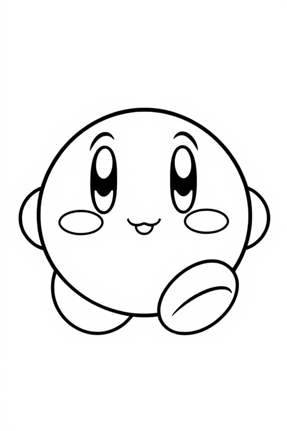 niedliche Kirby-Ausmalvorlage