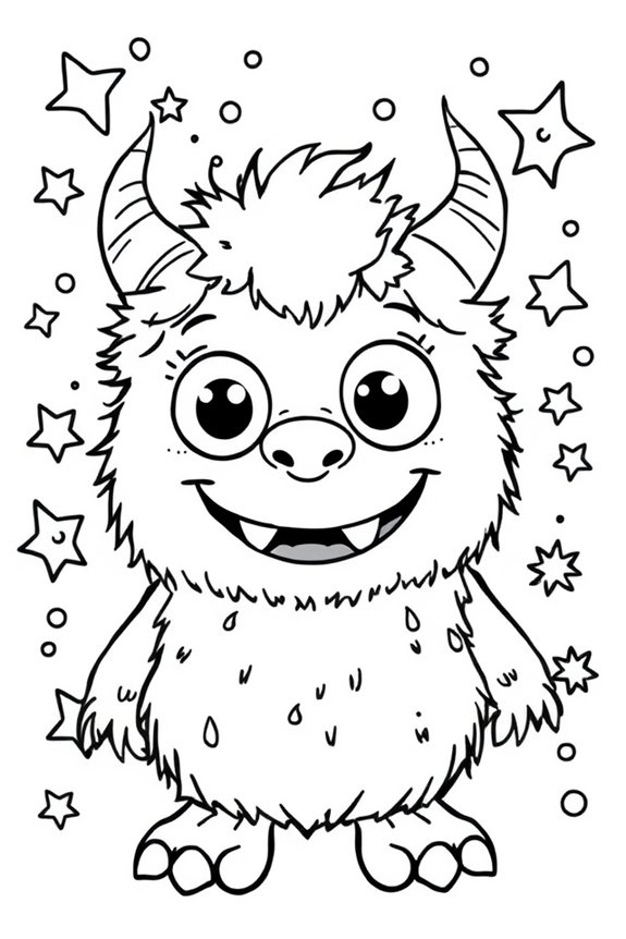 süßes Monster Ausmalbild
