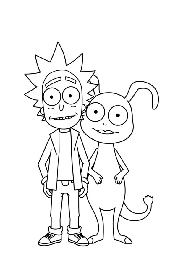 niedliche Morty Ausmalbild