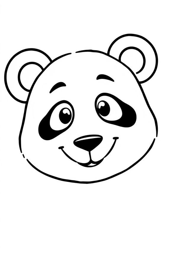 süße Panda-Gesicht Vorlage